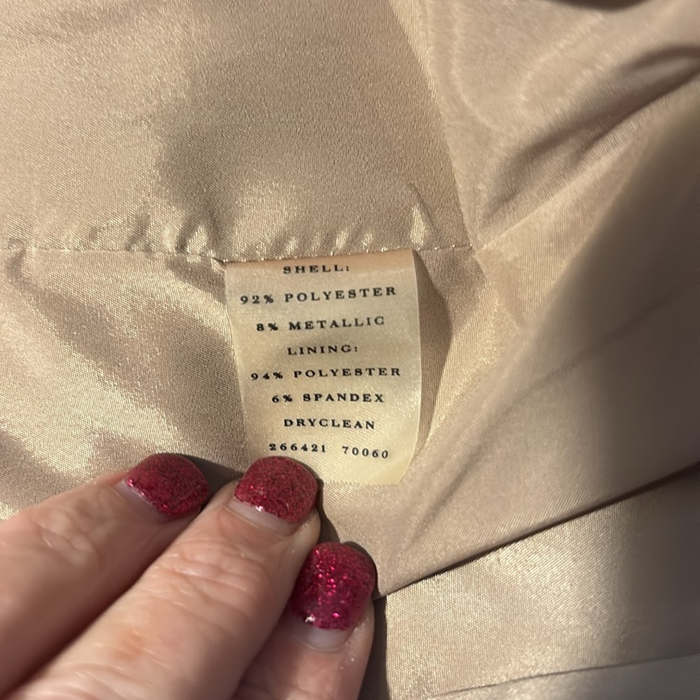 Ann Taylor Metallic Mini Skirt-Size 00P.  B45 - Picture 4 of 7